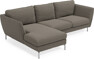 Madison Lux - 2-sits soffa med schäslong vänster - Brun
