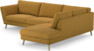 Madison Lux - 3-sits soffa med divan höger - Gul