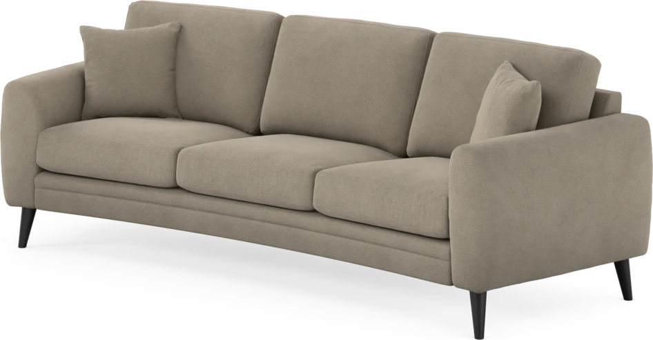 Eden - 3-sits soffa svängd - Beige