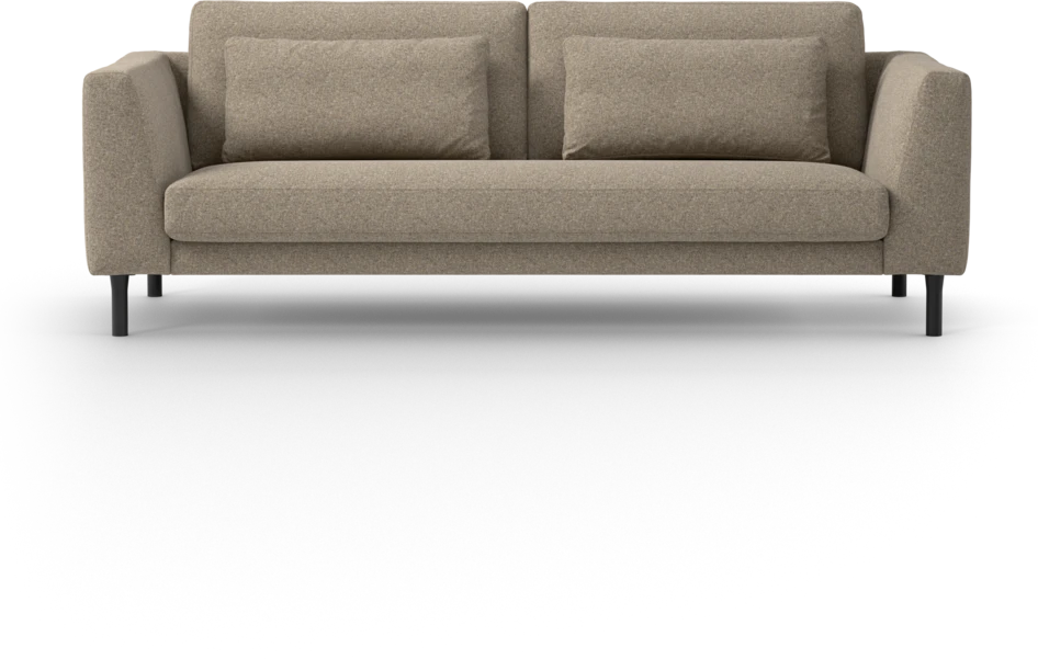Willow - 3-sits soffa, hel dyna, fast klädsel - Beige