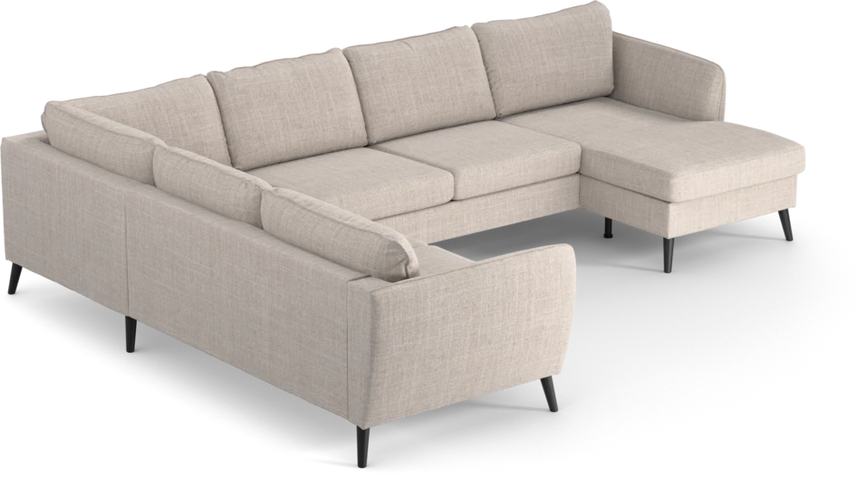 County - Hörnsoffa, 2+3-sits med schäslong höger - Beige