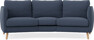 Madison - 3-sits soffa svängd, 70 cm - Blå