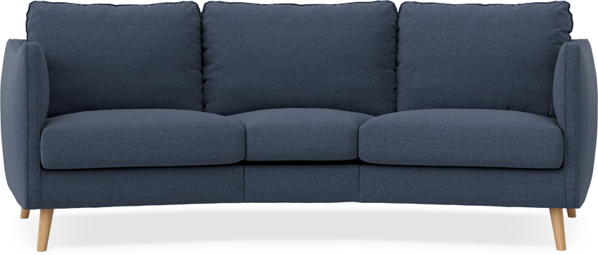 Madison - 3-sits soffa svängd, 70 cm - Blå