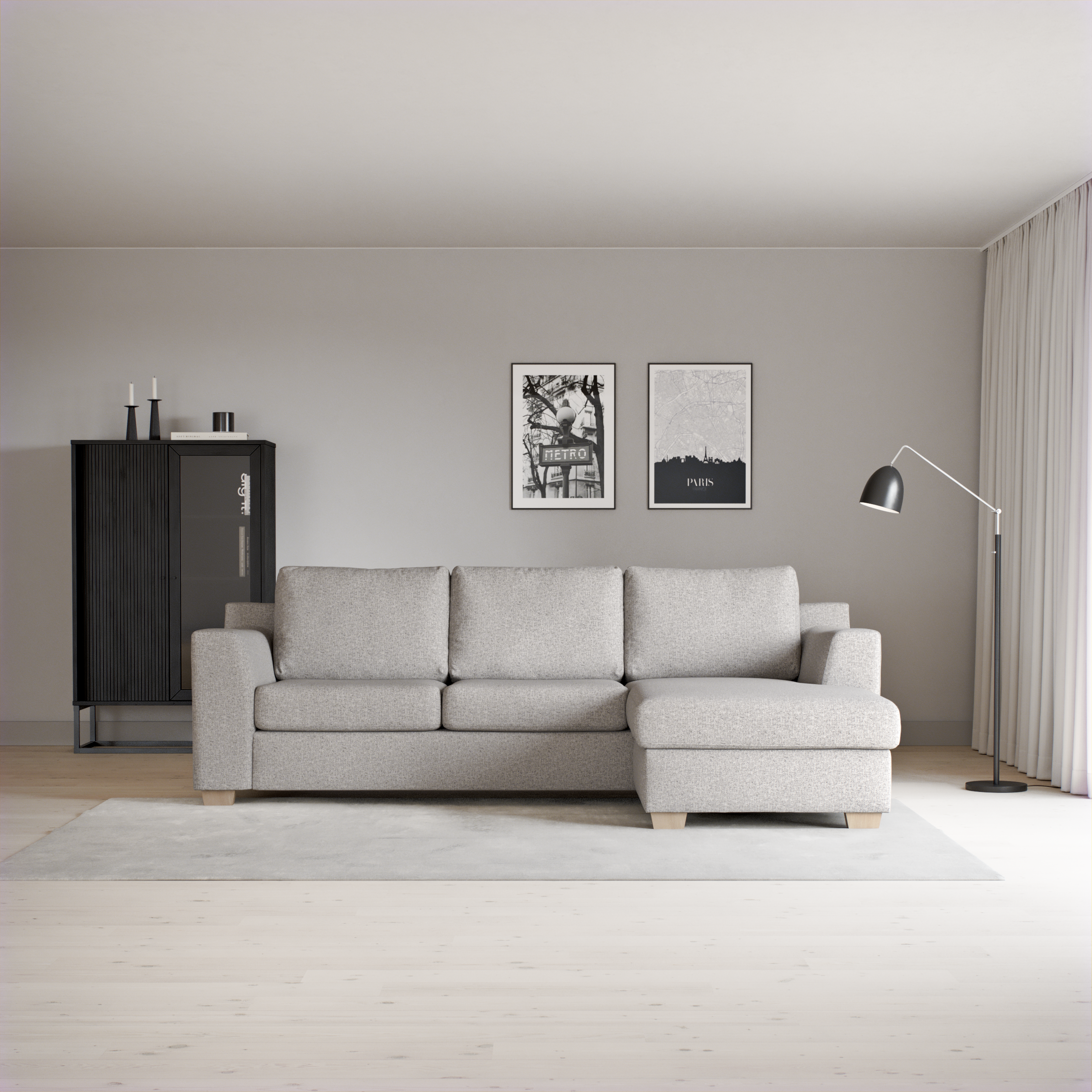 Friday, 3-sits soffa med schäslong höger