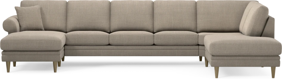 Eden - 3-sits soffa med schäslong vänster och divan höger - Beige