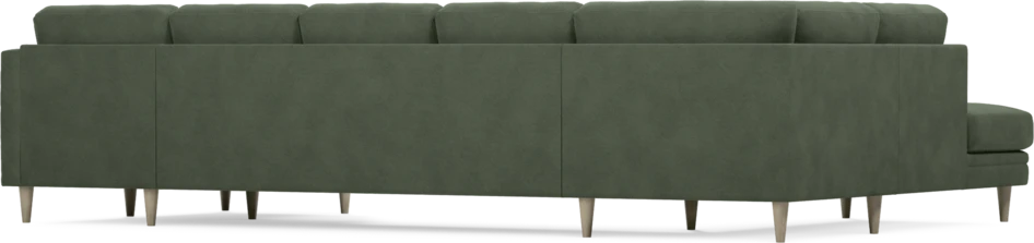 Eden - 3-sits soffa med divan vänster och schäslong höger - Grön