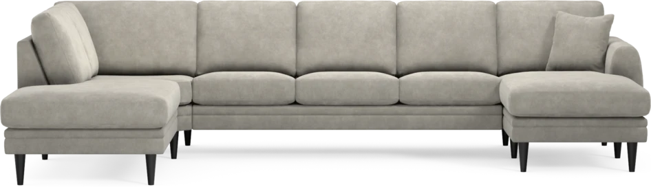 Eden - 3-sits soffa med divan vänster och schäslong höger - Grå