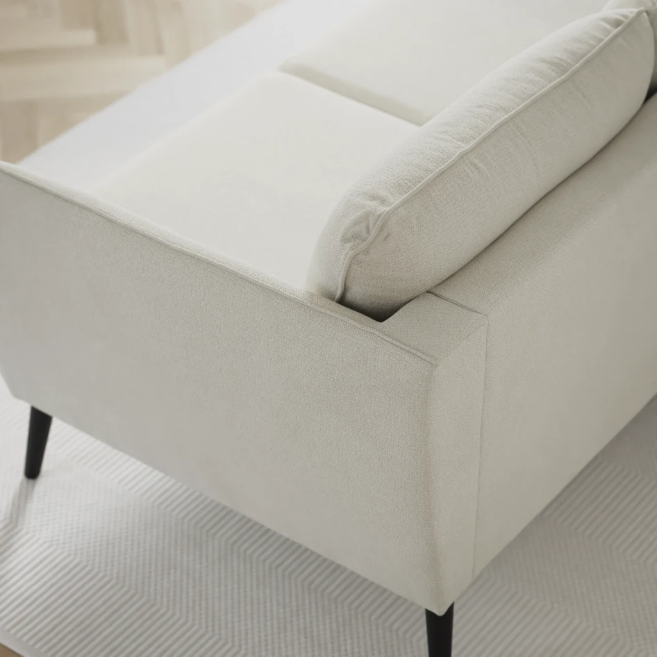 County - 3-sits soffa med divan höger - Vit