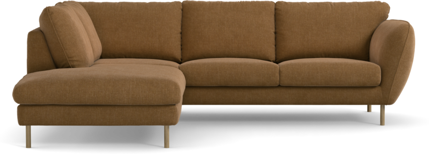 Madison Lux - 2-sits soffa med divan vänster - Brun