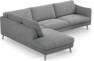 Madison - 3-sits soffa med divan vänster - Grå