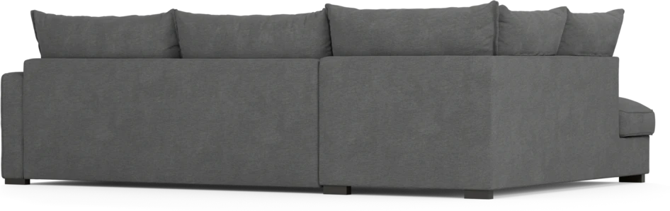 Mila - 3-sits soffa med divan vänster, hel dyna - Grå
