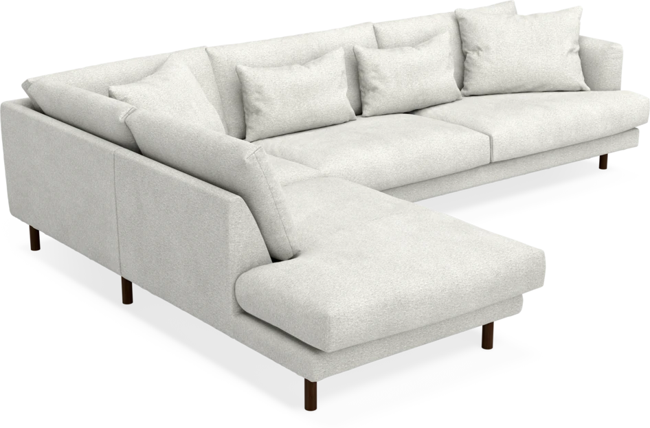 Harper - 3-sits soffa med divan vänster - Vit