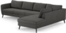 County - 3-sits soffa med divan höger - Grå