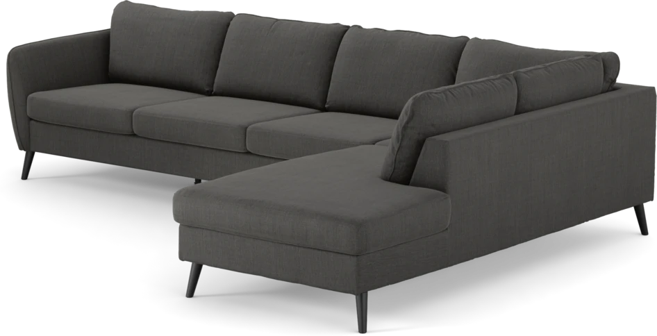 County - 3-sits soffa med divan höger - Grå