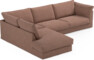 Cherrie Klädsel -  3-sits soffa med divan vänster - Rosa