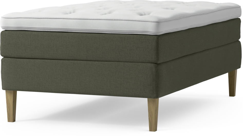 Delux Sense - Kontinentalsäng, enkelsäng 120 cm med bäddmadrass och sängben