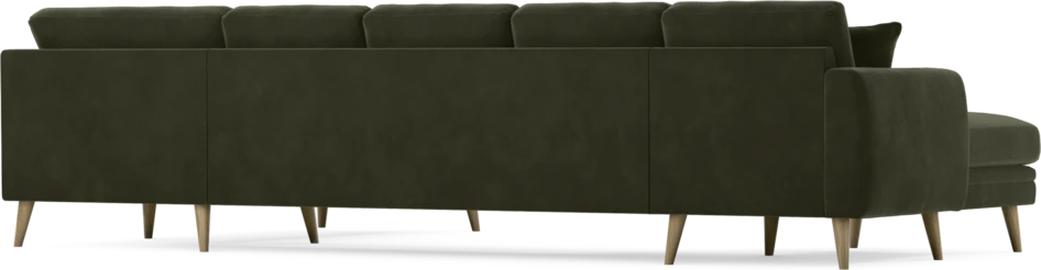 Eden - 3-sits soffa med schäslong vänster och divan höger - Grön