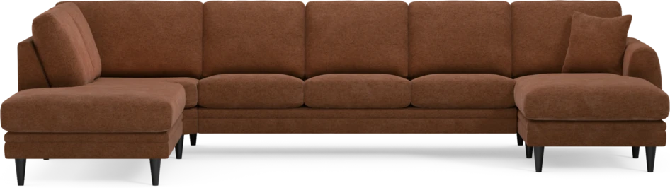 Eden - 3-sits soffa med divan vänster och schäslong höger - Orange