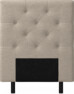 Delux Pikerad Låg - Sänggavel, 90-210 cm - Beige