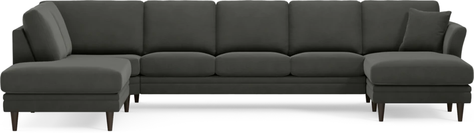 Eden - 3-sits soffa med divan vänster och schäslong höger - Grå