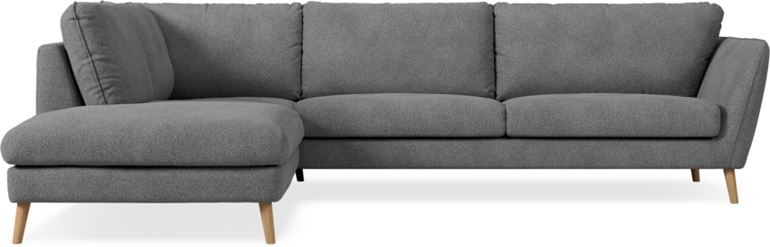 Madison - 3-sits soffa med divan vänster - Vit