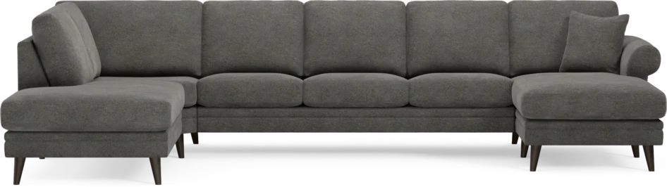 Eden - 3-sits soffa med divan vänster och schäslong höger - Grå