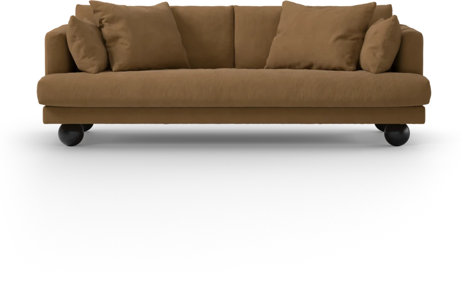 Harper - 3-sits soffa, hel dyna - Gul