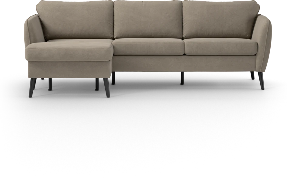 County - 3-sits soffa med flyttbar schäslong - Beige