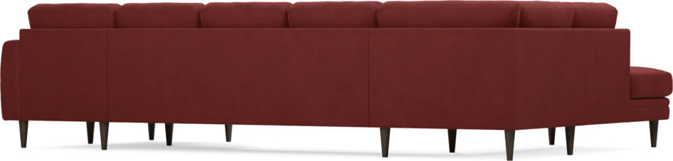 Eden - 3-sits soffa med divan vänster och schäslong höger - Röd