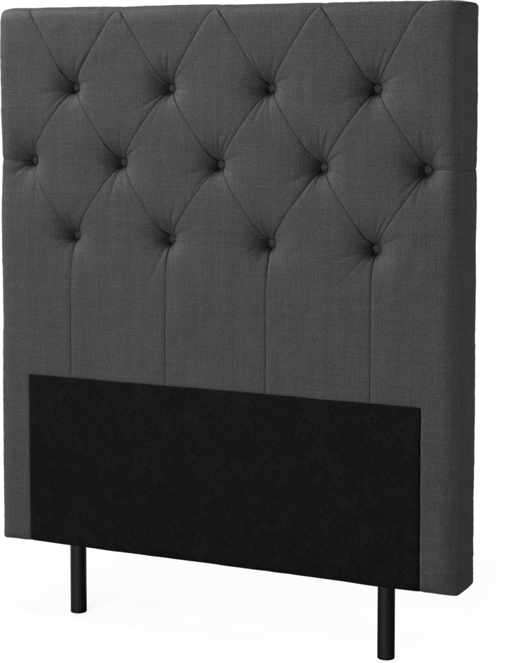 New York pikerad - Sänggavel, 90-210 cm - Grå
