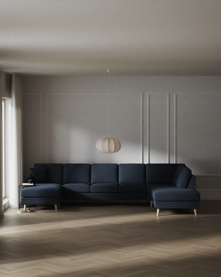 Eden - 3-sits soffa med schäslong vänster och divan höger - inspiration