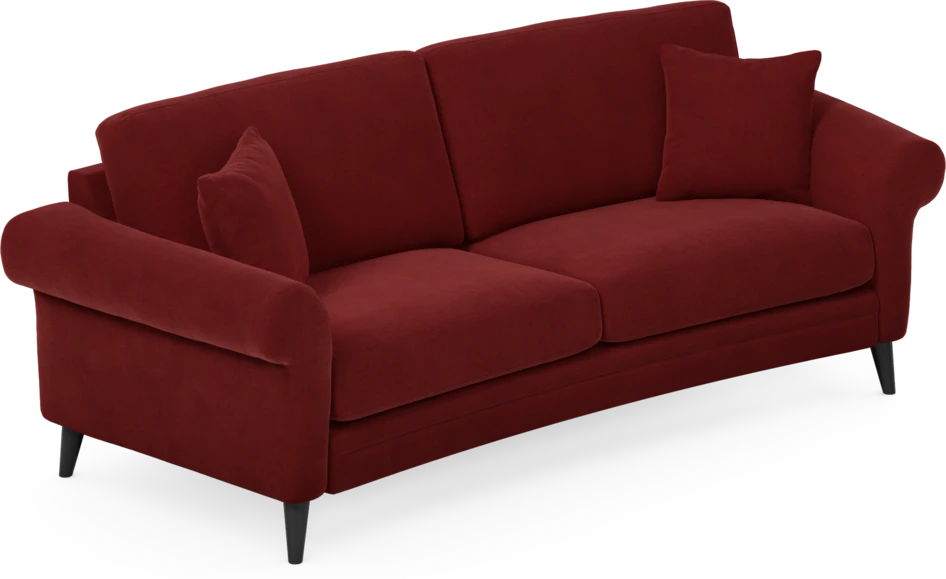 Eden - 2,5-sits soffa svängd - Röd