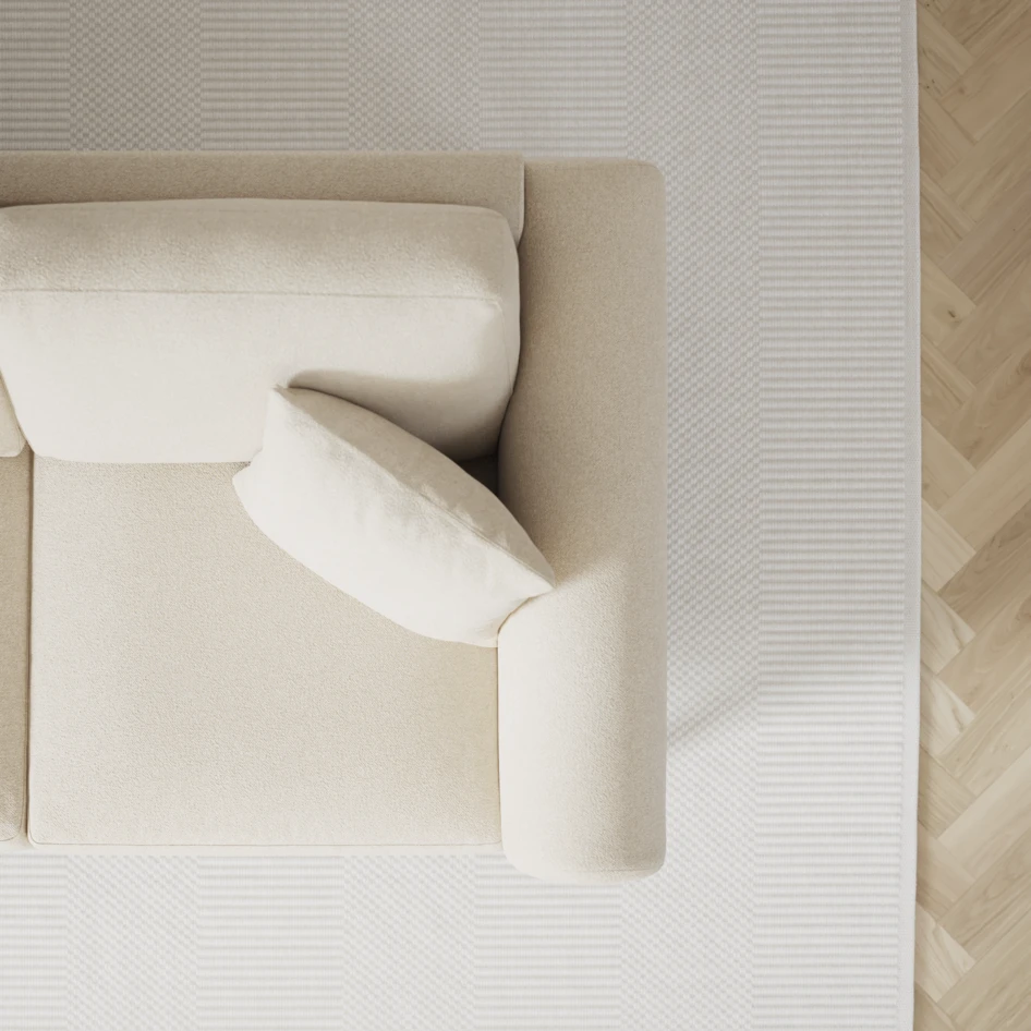 Eden - 3-sits soffa svängd - Beige