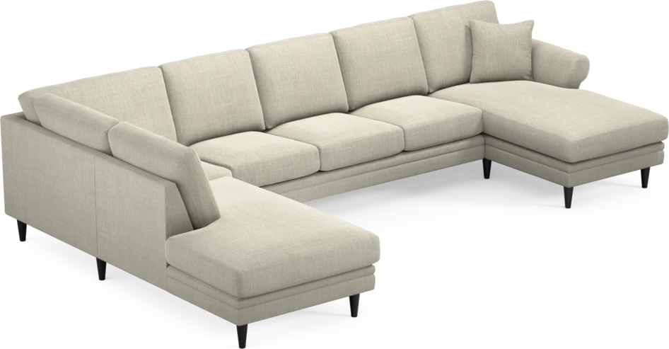 Eden - 3-sits soffa med divan vänster och schäslong höger - Beige