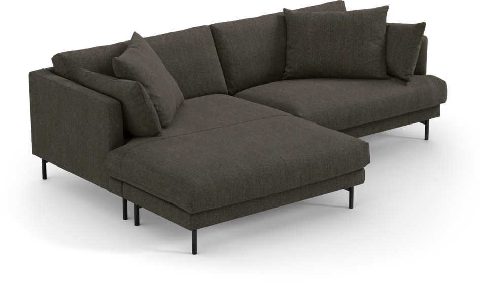 Harper - 4-sits med schäslong XL vänster - Brun