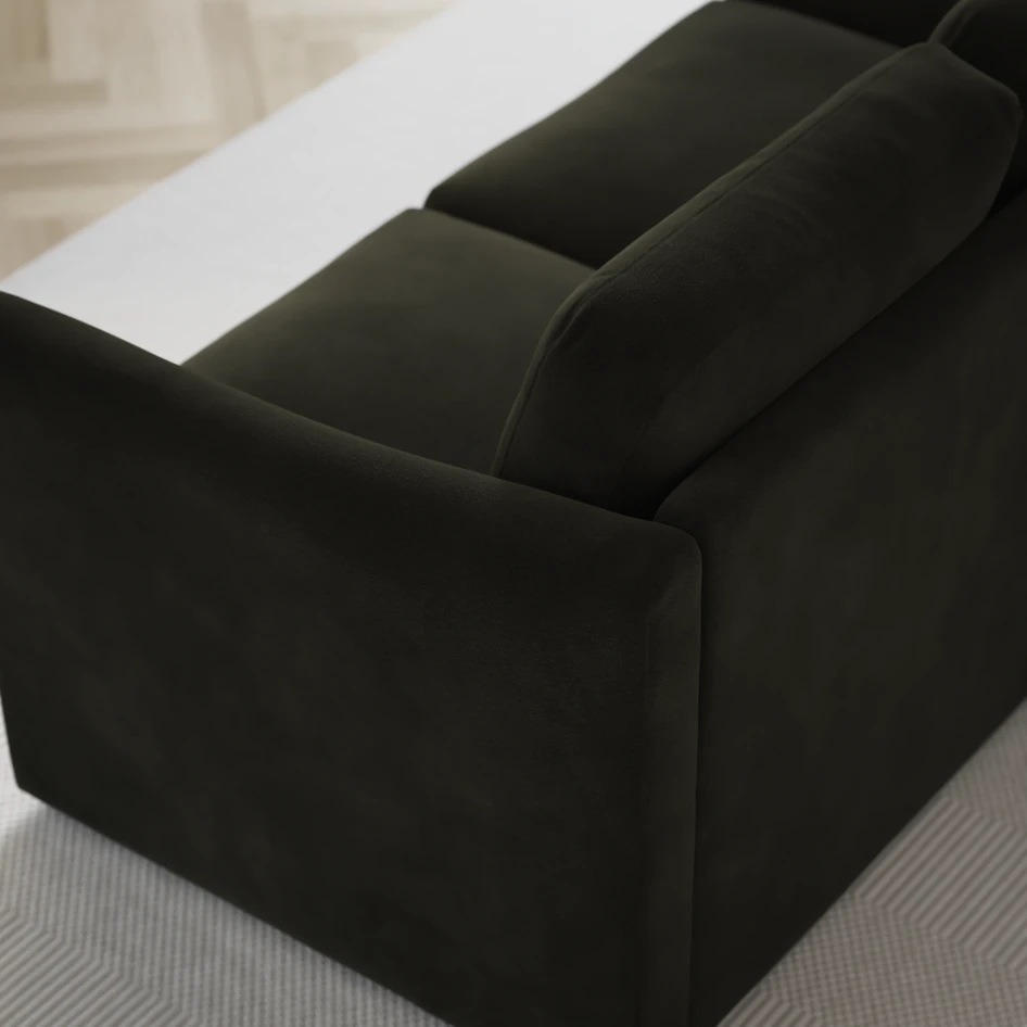 Öland - Bäddsoffa 3-sits, längsbäddad - Grön