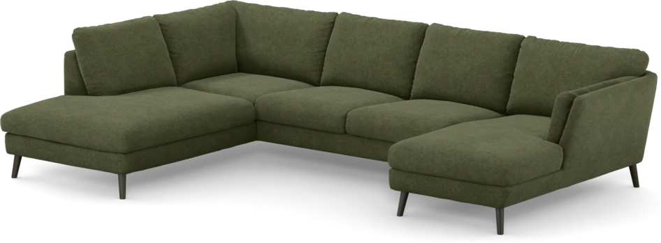 Madison - 2-sits soffa med divan vänster och schäslong höger - Grön
