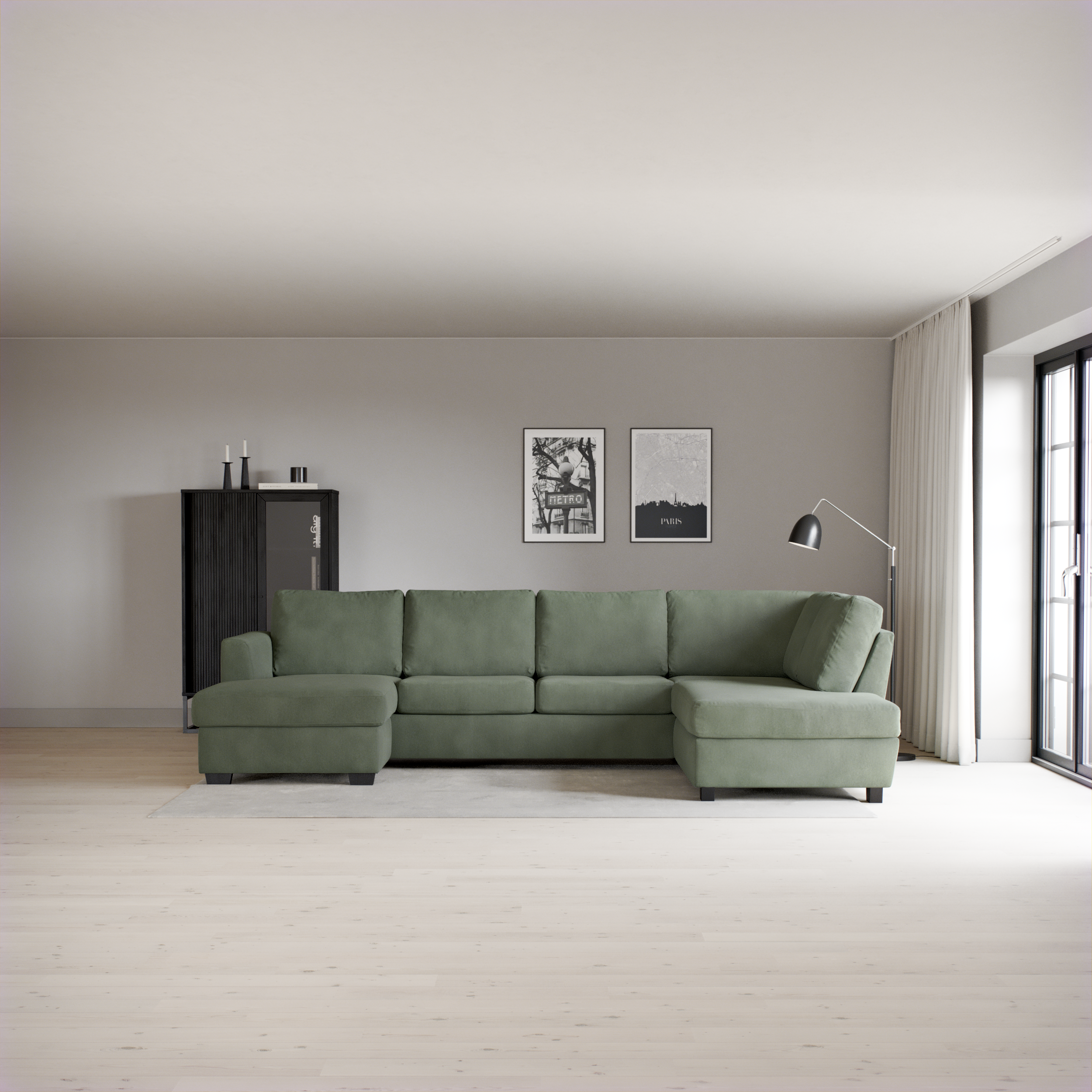 Friday - 3-sits soffa med schäslong vänster och divan höger - inspiration