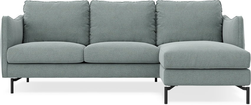 Madison Lux - 2-sits soffa med schäslong höger - Turkos