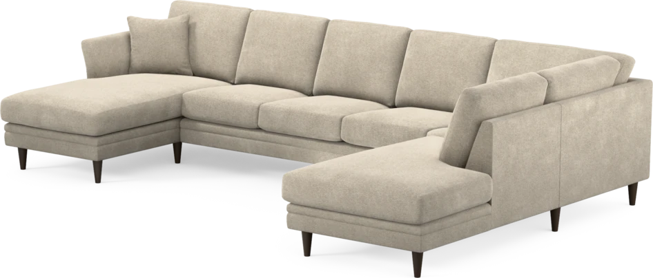 Eden - 3-sits soffa med schäslong vänster och divan höger - Beige