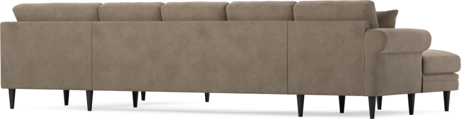 Eden - 3-sits soffa med schäslong vänster och divan höger - Brun