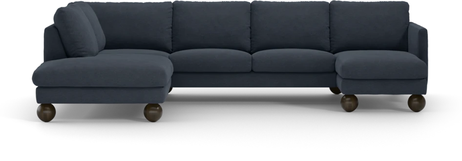 Madison - 2-sits soffa med divan vänster och schäslong höger - Blå