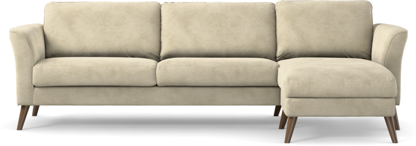 Bridge - 3-sits soffa med schäslong höger - Beige