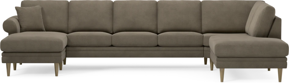 Eden - 3-sits soffa med schäslong vänster och divan höger - Beige