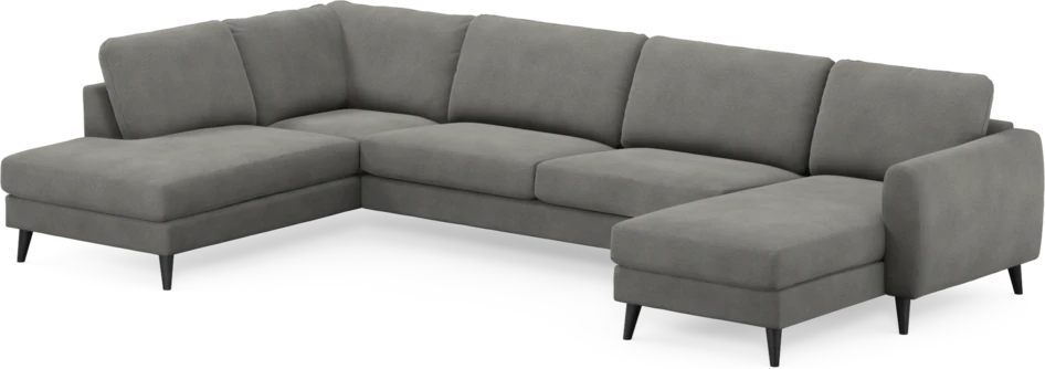 Bridge - 3-sits soffa med divan vänster och schäslong höger - Grå