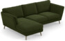 Madison Lux - 2-sits soffa med schäslong vänster - Grön