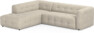 Bella - 3-sits soffa med divan vänster - Beige