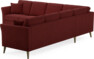 Eden - Hörnsoffa, 3+3-sits - Röd