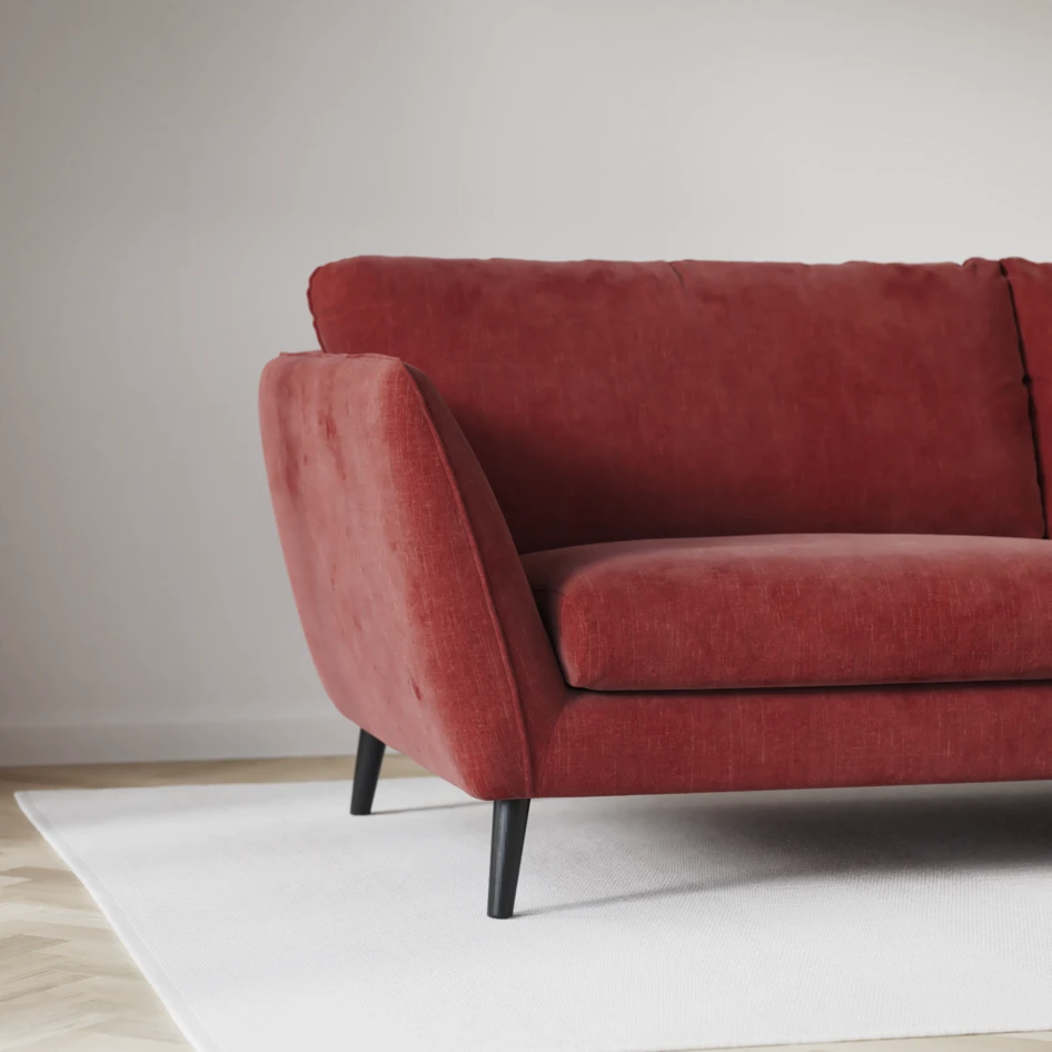 Madison Lux - Hörnsoffa med schäslong höger - Rosa
