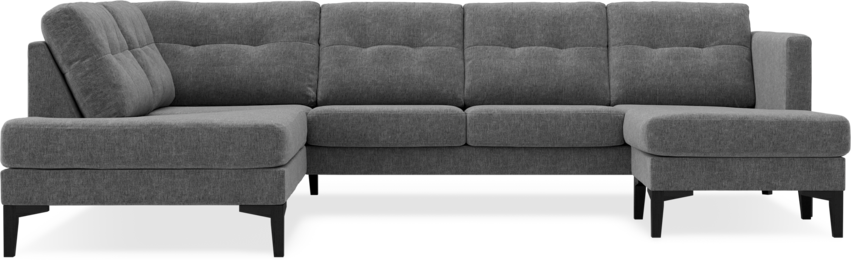 Rio - 3-sits soffa med divan vänster och schäslong höger - Grå